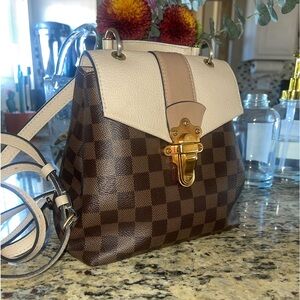 Pre-owned Louis Vuitton Clapton Damier ebene backpack